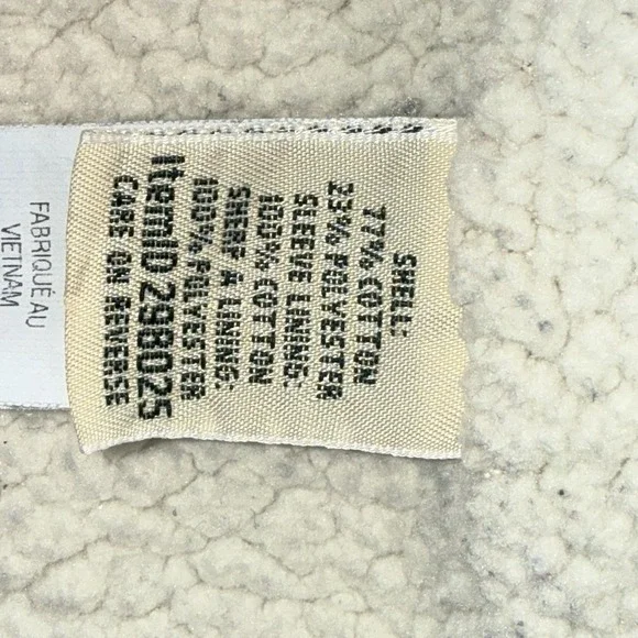 L.L. Bean Jacket Womens Light Blue Sherpa Lined Quilted Fleece Zip Classic - Picture 8 of 9